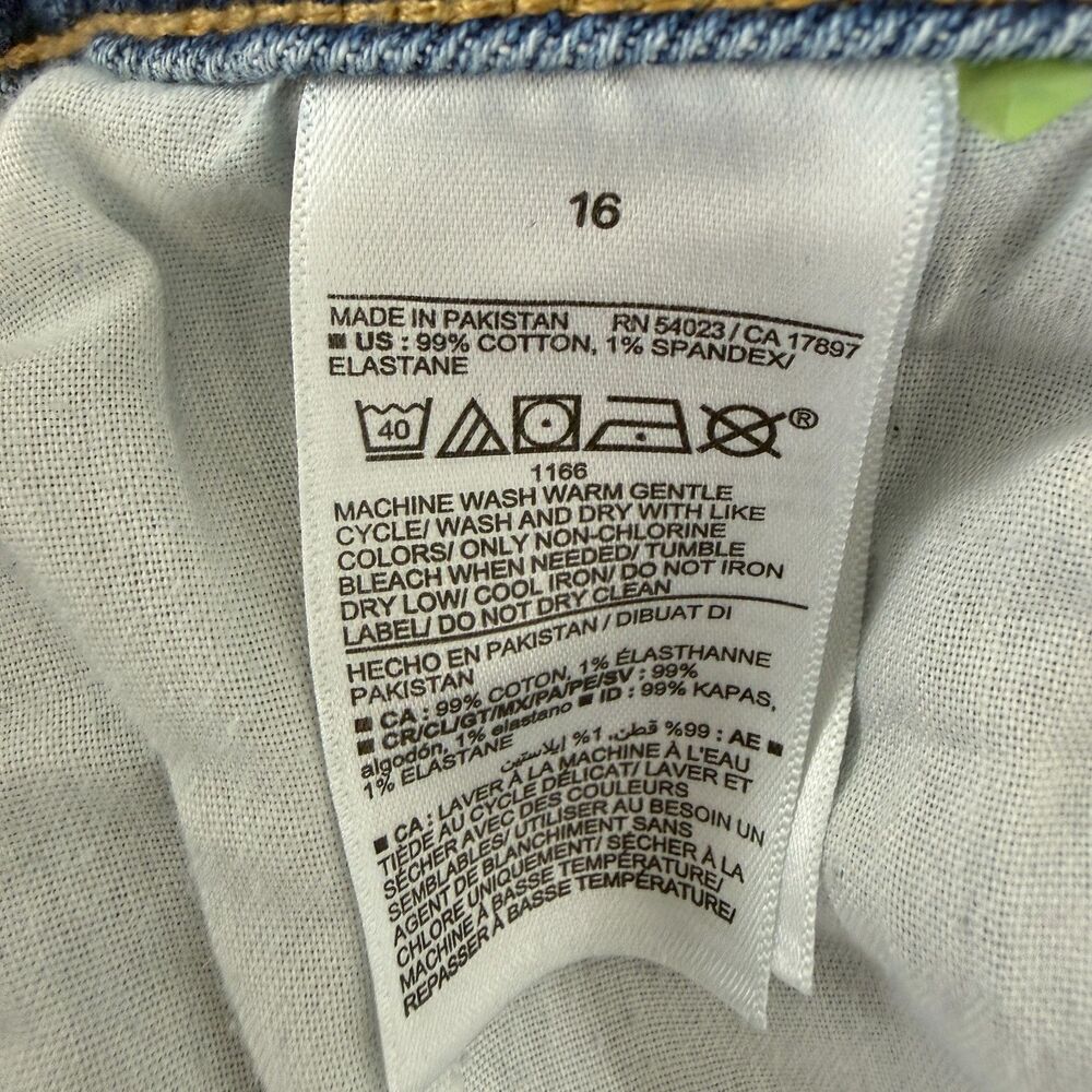 Old Navy Women's High-Rise O.G. Straight Jeans Distressed Frayed Hem Size 16 - Picture 4 of 11